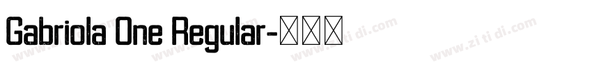 Gabriola One Regular字体转换